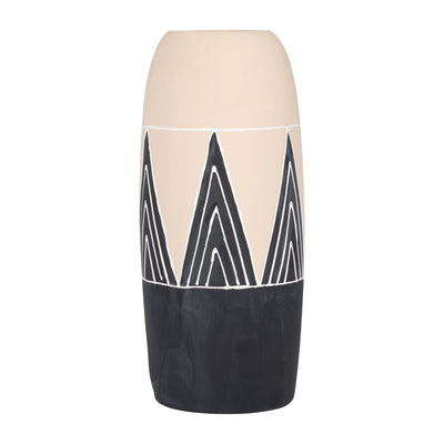 PORCELAIN, 12 TAHOE VASE, BLUE/NATURAL