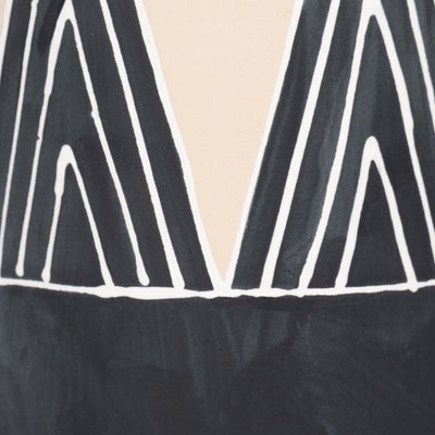 PORCELAIN, 12 TAHOE VASE, BLUE/NATURAL