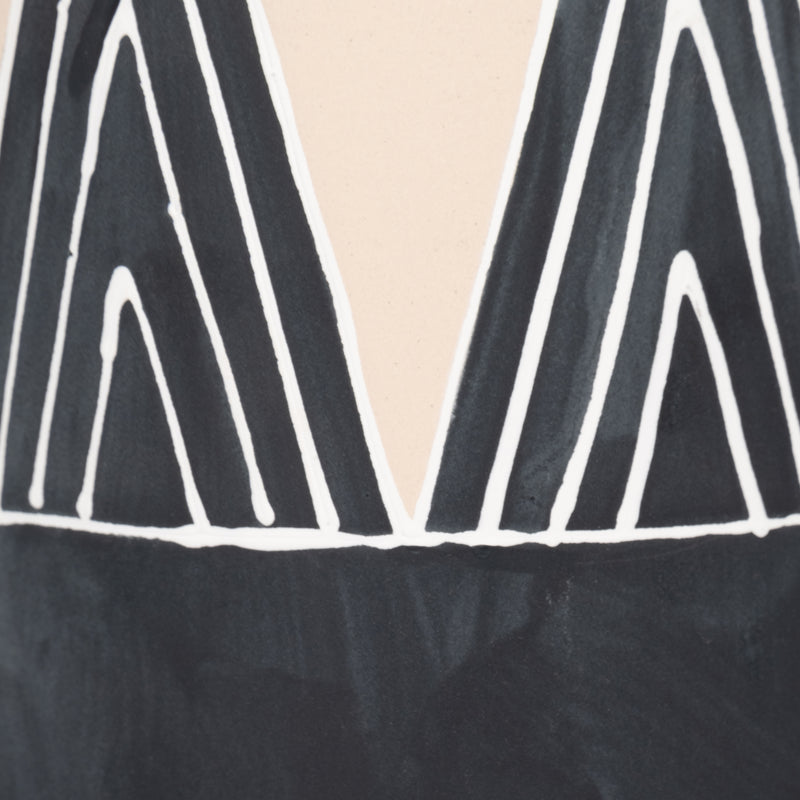 PORCELAIN, 12 TAHOE VASE, BLUE/NATURAL