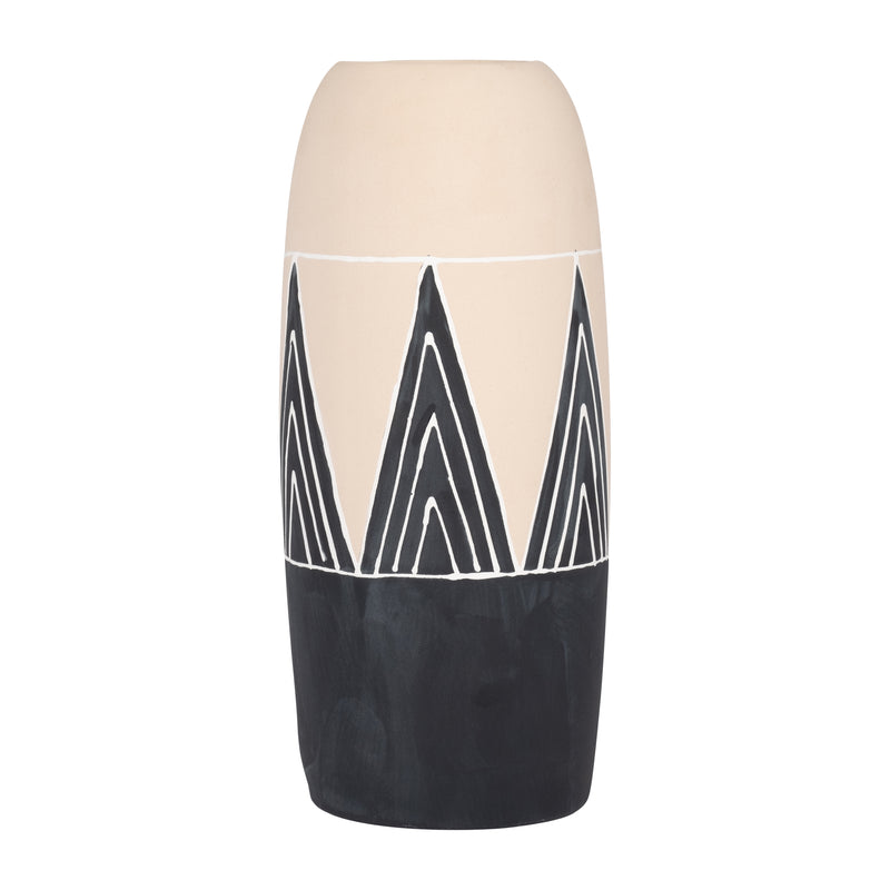 PORCELAIN, 12 TAHOE VASE, BLUE/NATURAL