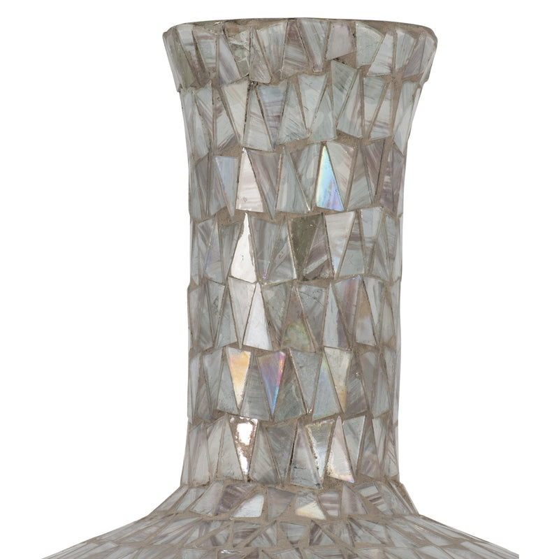 GLASS, 24 MOSAIC VASE, BROWN QUARTZ