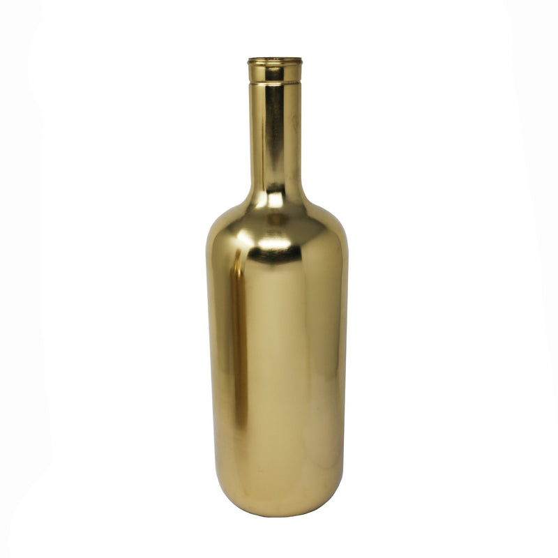 18.5" METAL VASE, GOLD - Al Rugaib Furniture