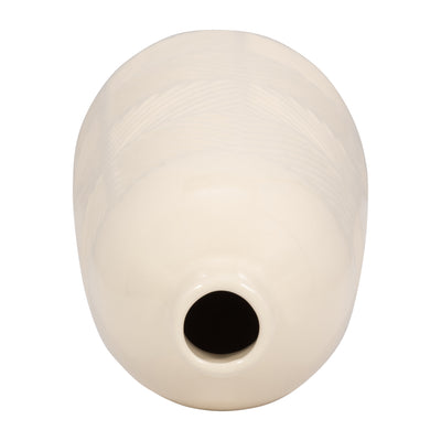 CER, 14 TEXTURED LINES VASE, COTTON