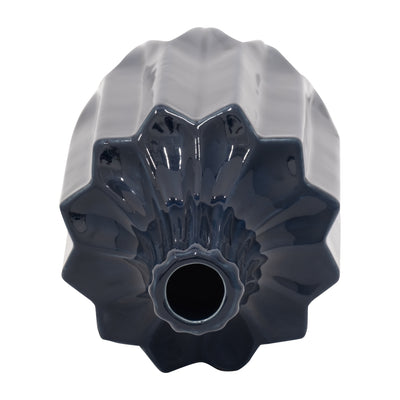 CER, 13 FLUTED VASE, NAVY