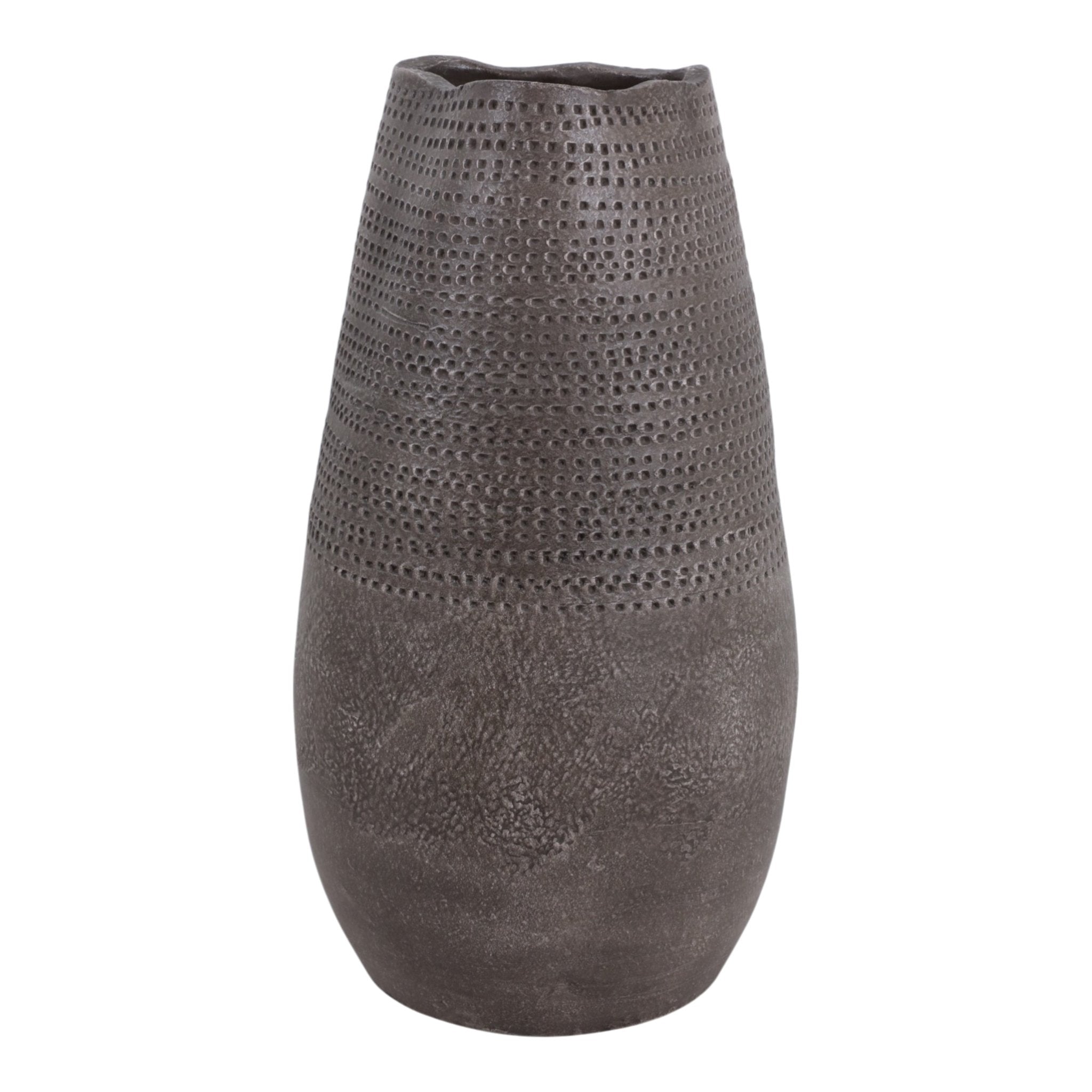 18x10" Pierced Clay Vase, Brown Vases and Jars| Sagebrook Home