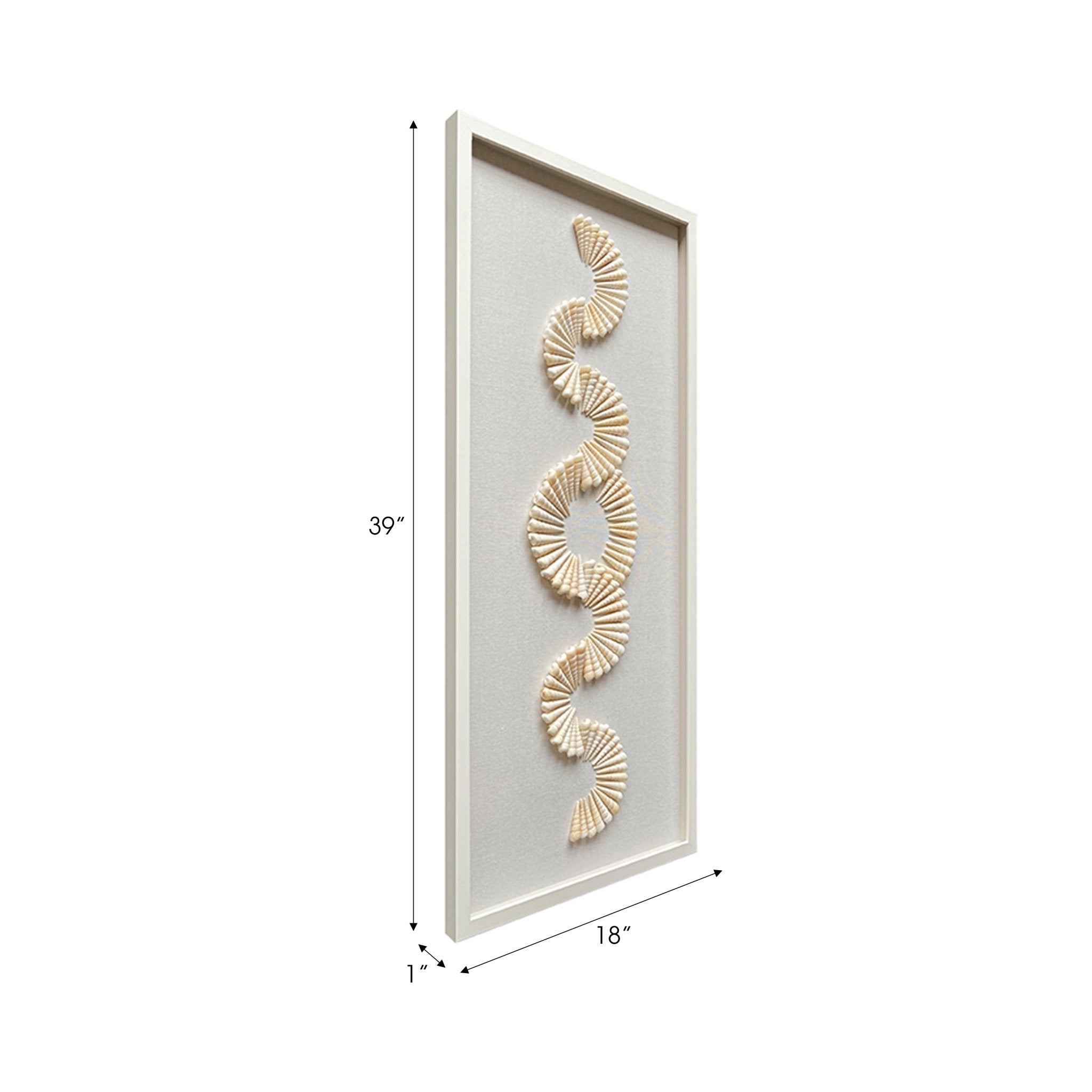 18x40 Atlantis Shell Shadowbox Art Wall Art| Sagebrook Home