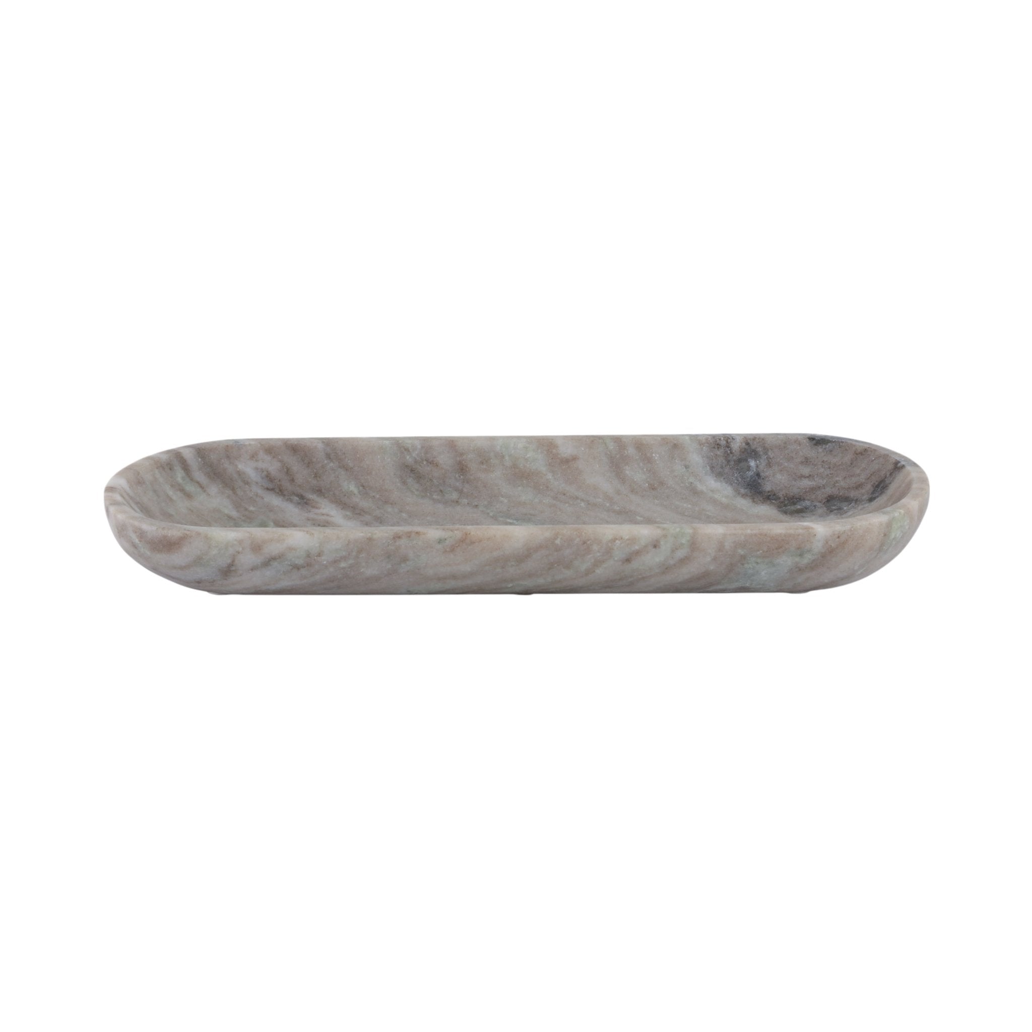 18X6" OVAL MARBLE BOWL, BEIGE Bowl| Sagebrook Home