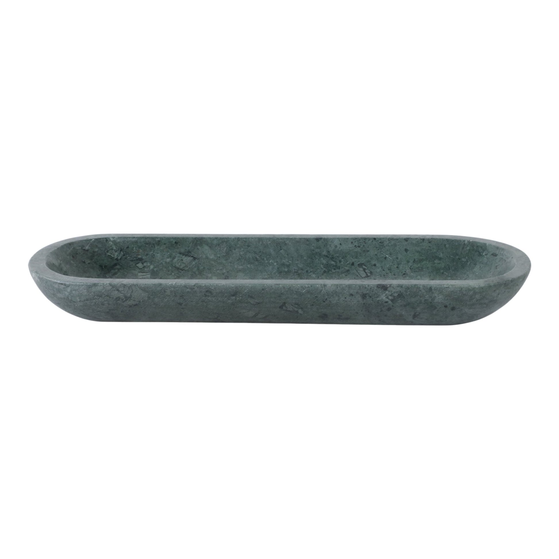 18X6" OVAL MARBLE BOWL, GREEN Table Decors| Sagebrook Home