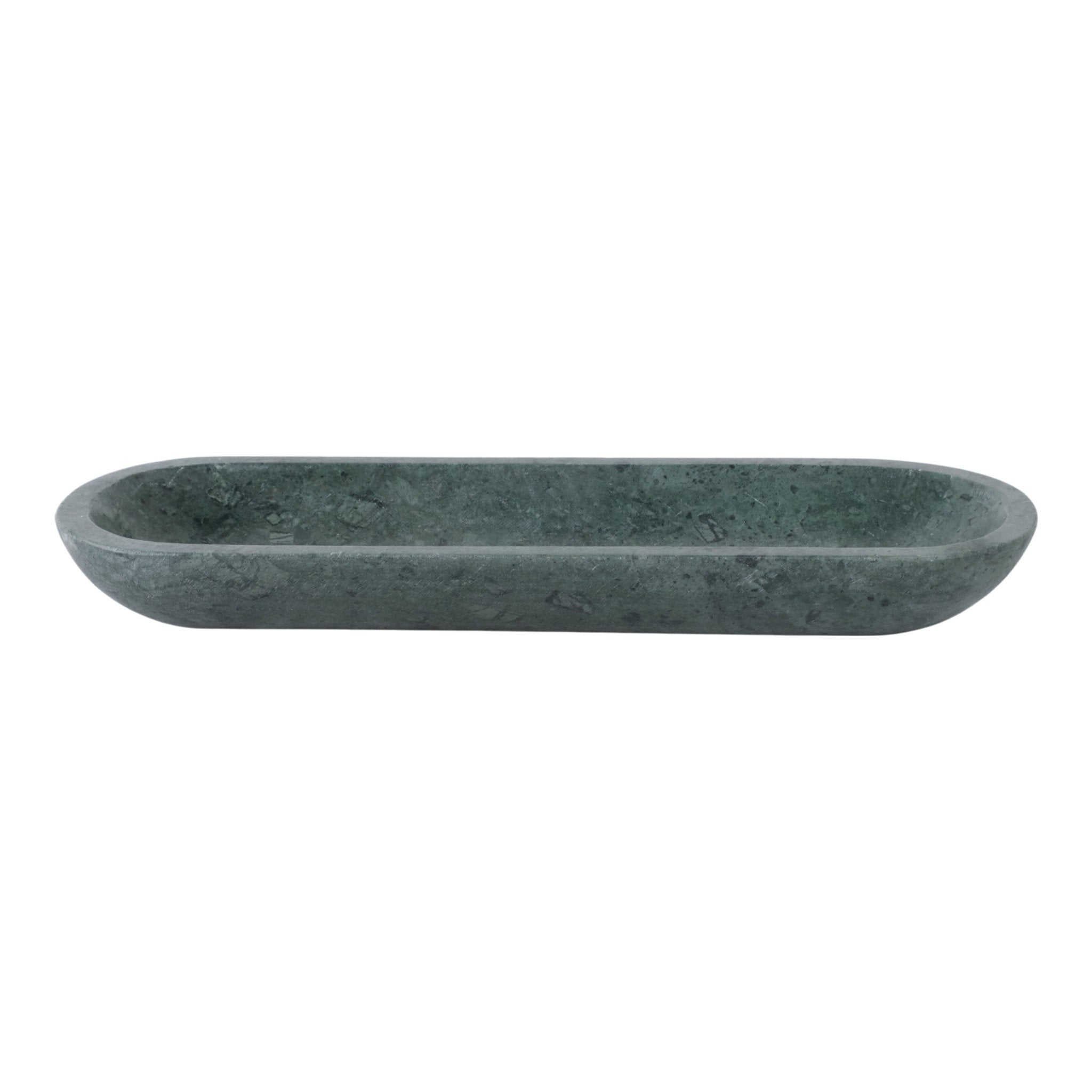 18X6" OVAL MARBLE BOWL, GREEN Table Decors| Sagebrook Home