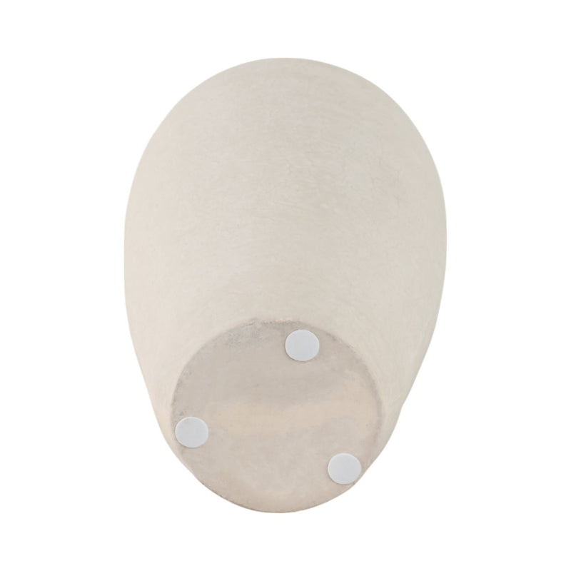 18x9" Paper Mache Floor Vase, White - Al Rugaib Furniture