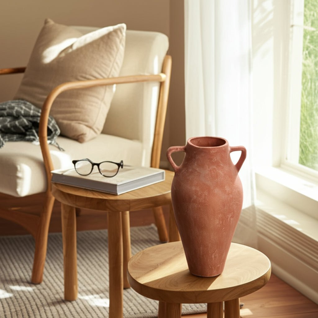 19" Albans Faux Terracotta Eco-mix Vase Vases and Jars| Sagebrook Home