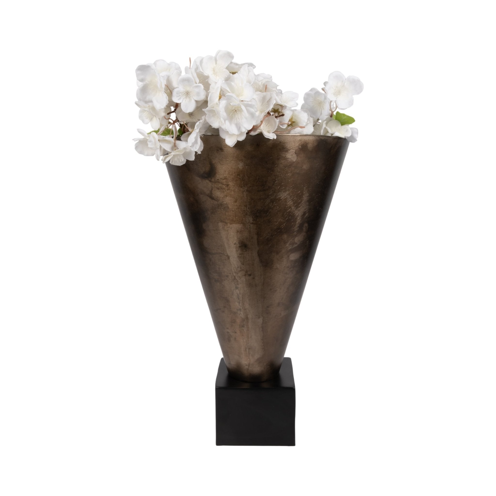 19" Cassendra Large Metal Vase, Gold Vases and Jars| Sagebrook Home