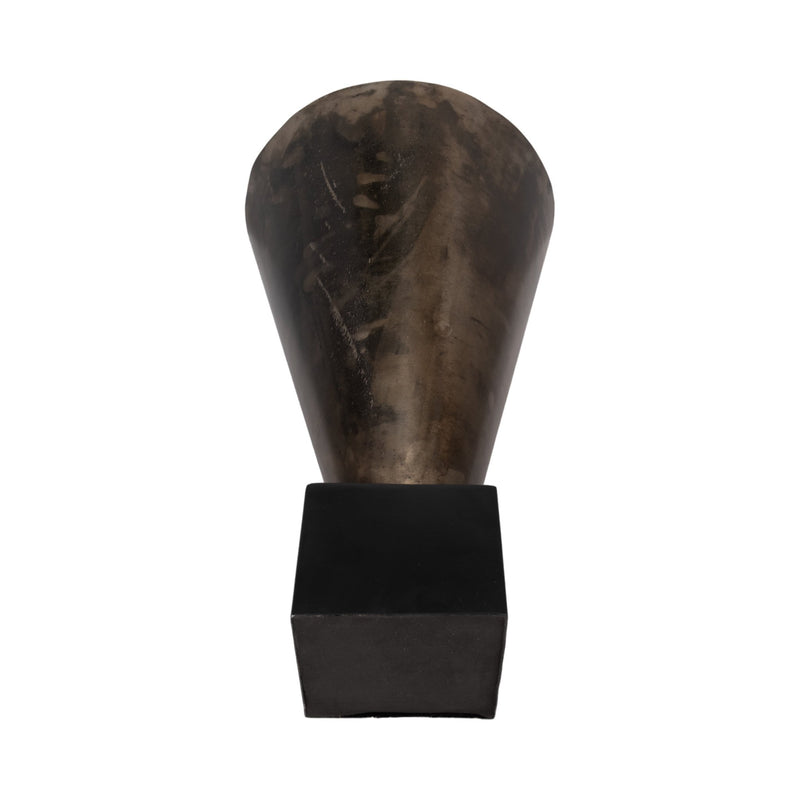 19" Cassendra Large Metal Vase, Gold - Al Rugaib Furniture