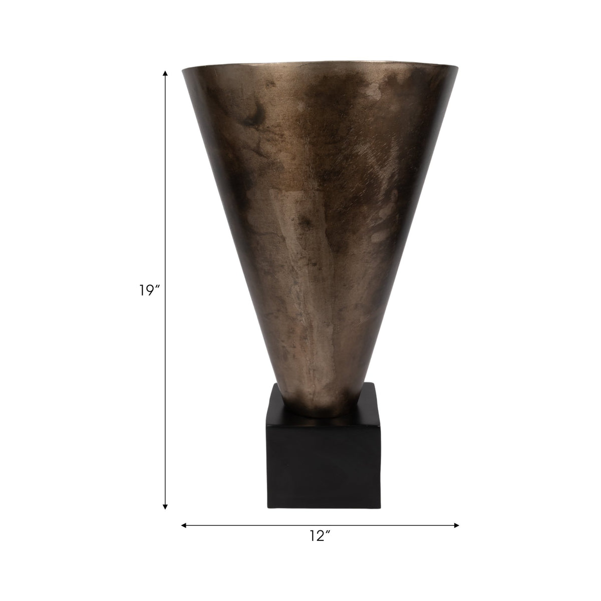 19" Cassendra Large Metal Vase, Gold Vases and Jars| Sagebrook Home