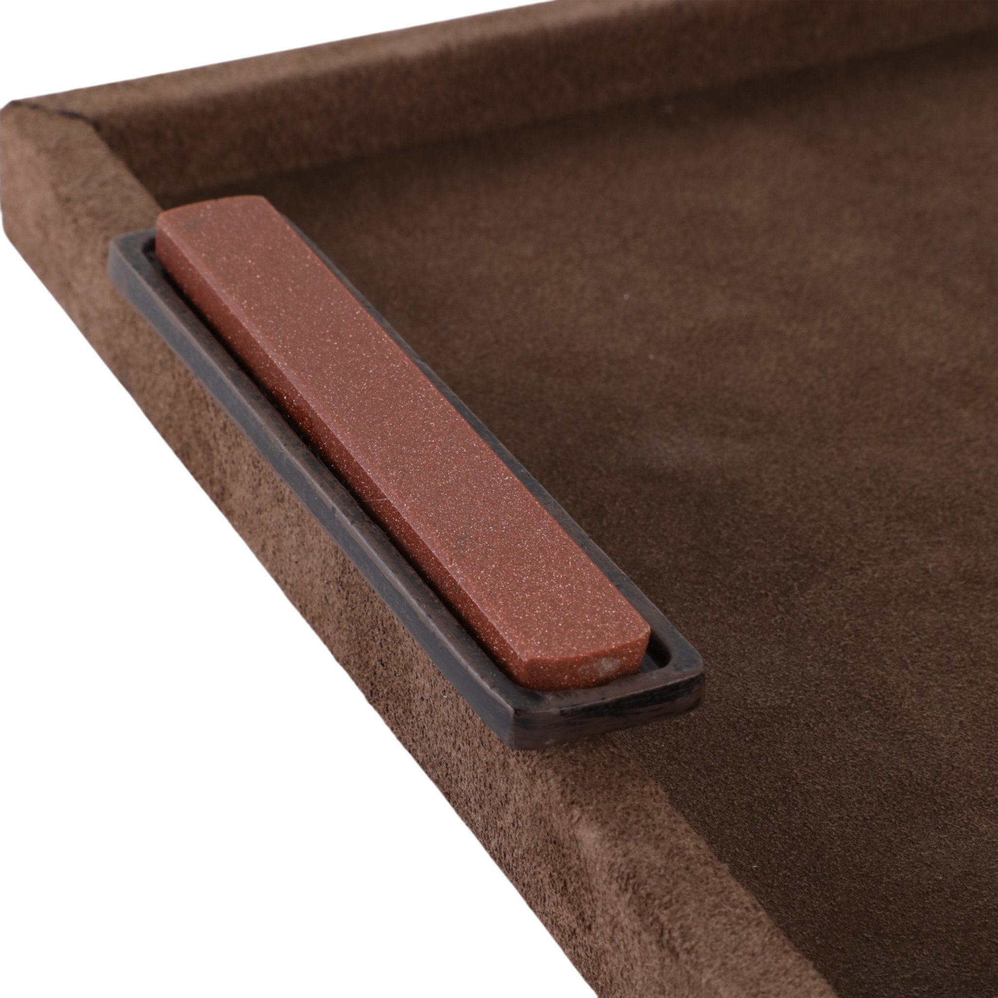 19" Delrio Suede & Gold Gemstone Hardware Tray Table Decors| Sagebrook Home