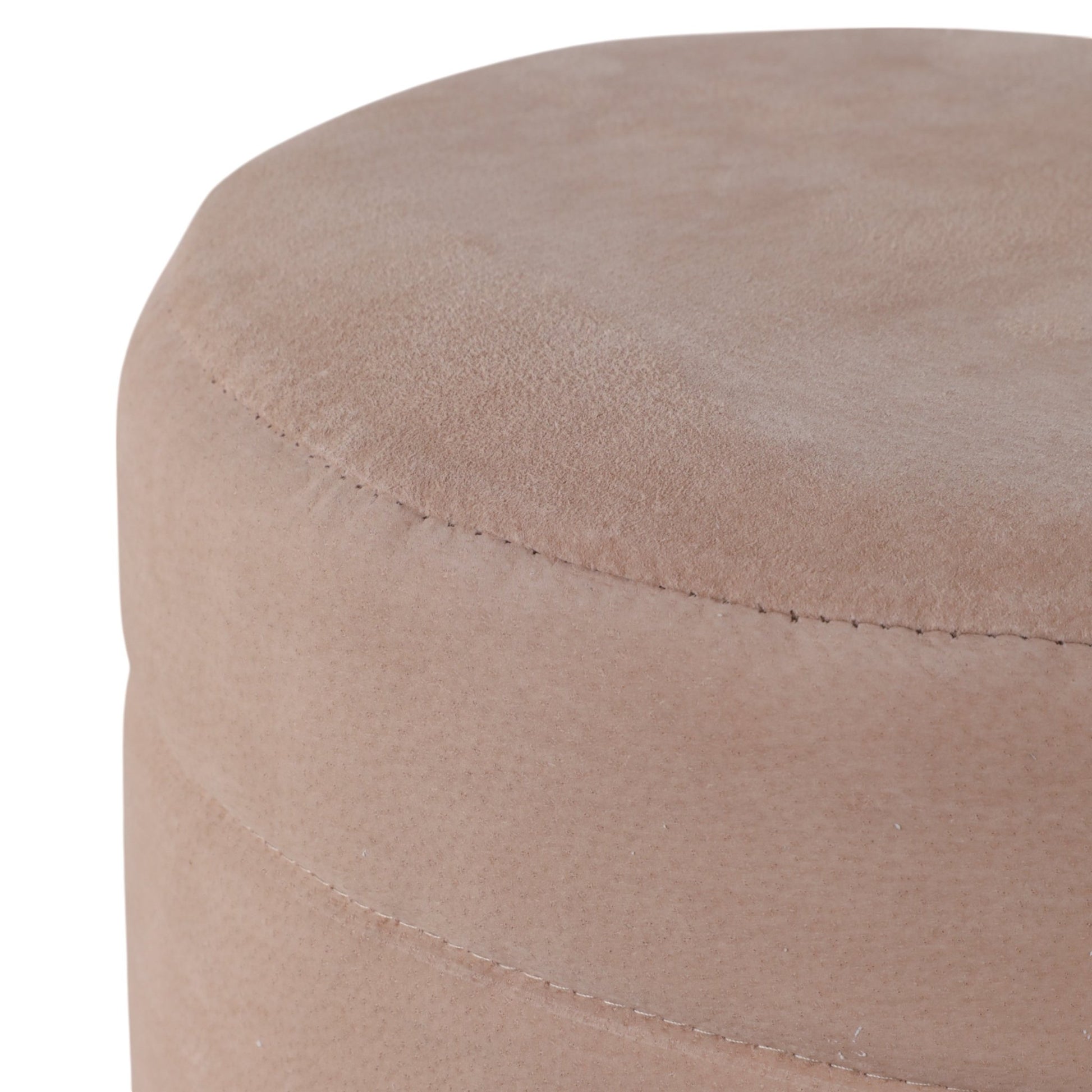 19" Felix Taupe Suede Ottoman Stool Ottomans| Sagebrook Home