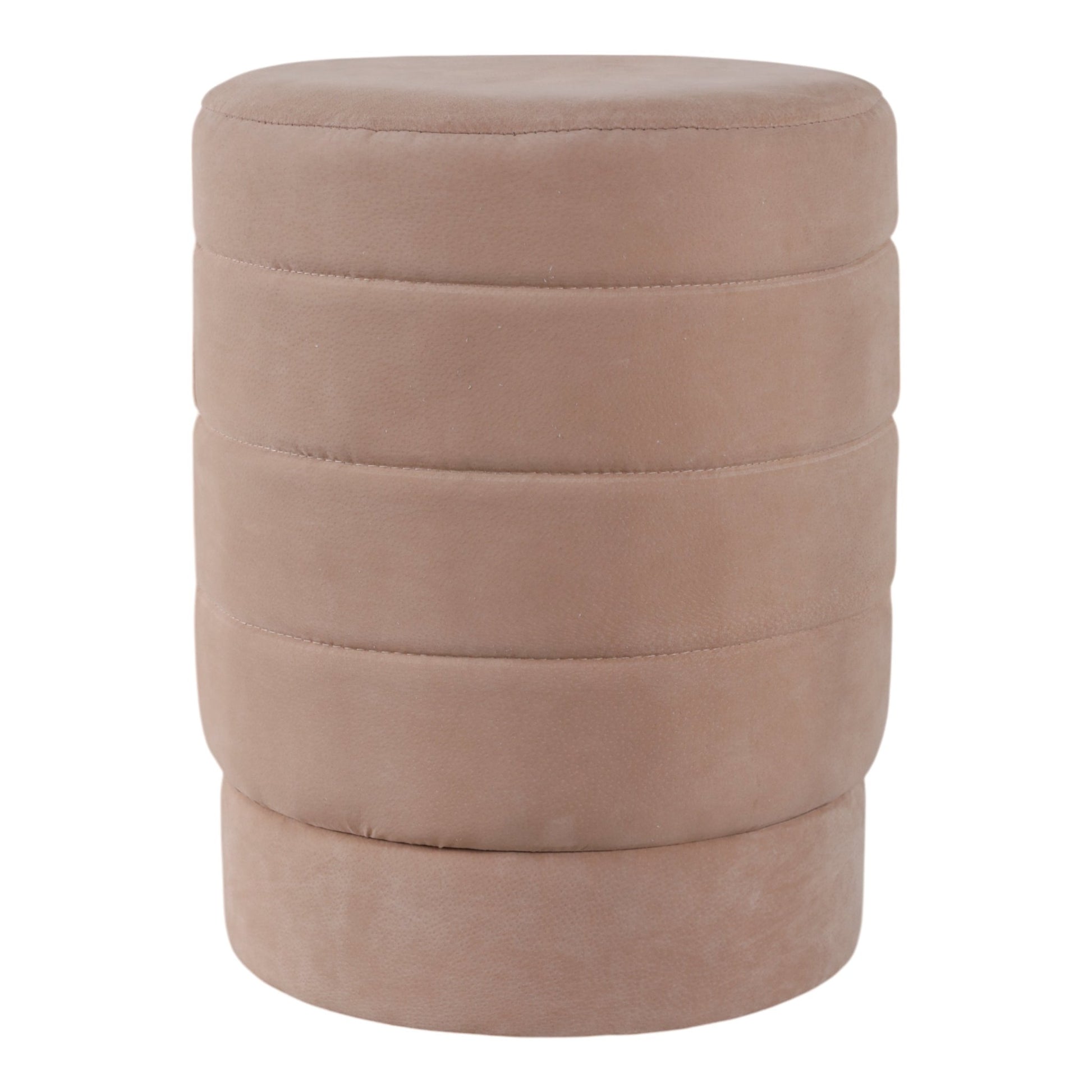 19" Felix Taupe Suede Ottoman Stool Ottomans| Sagebrook Home