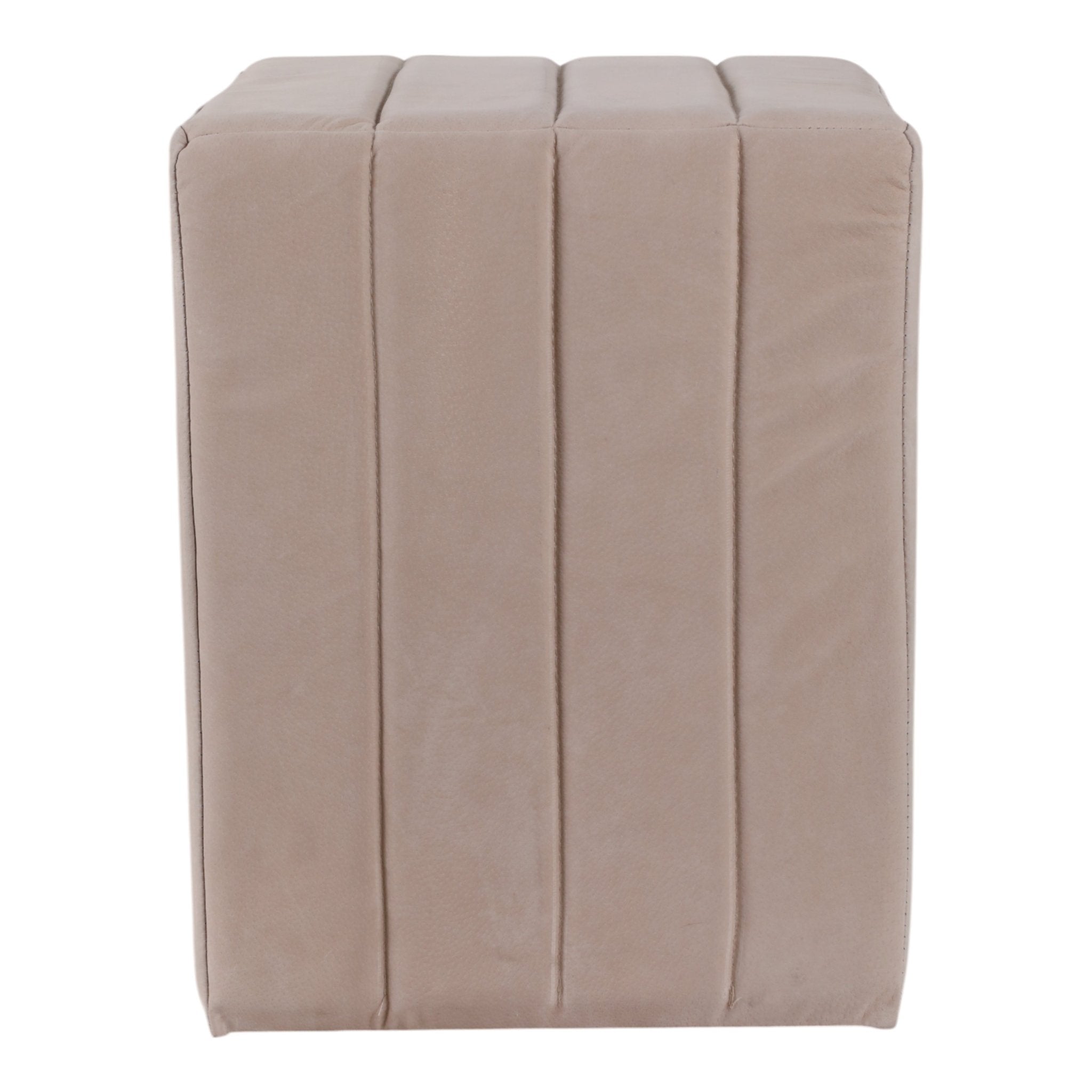 19" Halofax Tan Suede Ottoman Stool Ottomans| Sagebrook Home