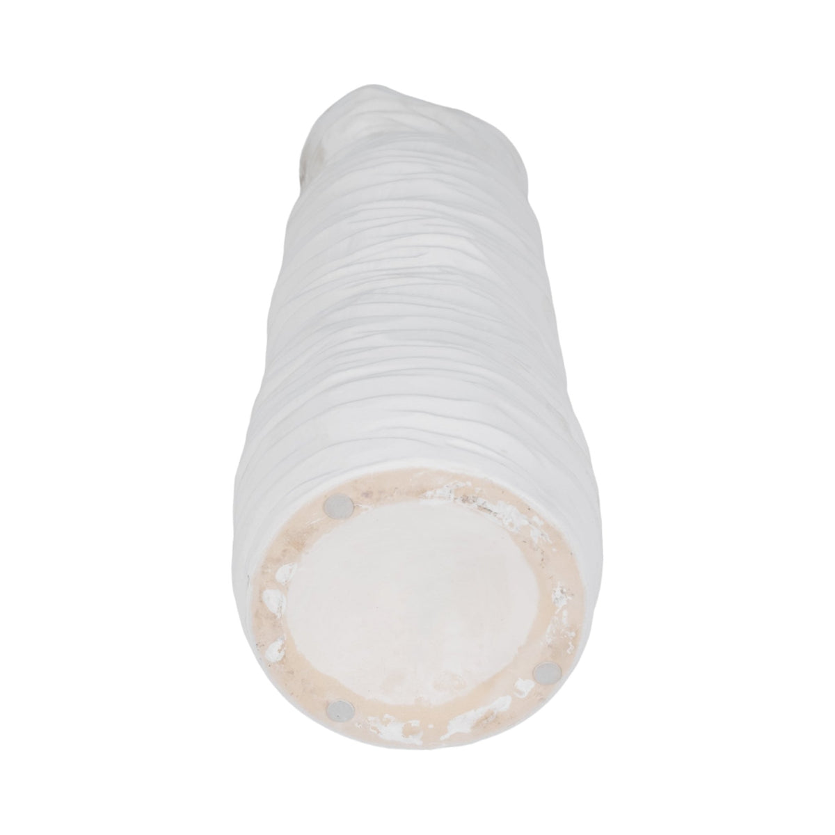 19" Horizontal Ribbed Matte Vase, Ivory Vases and Jars| Sagebrook Home