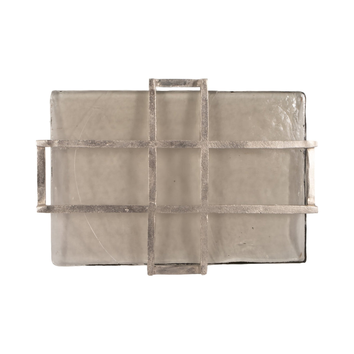 19" Kingston Silver Rectangle Tray Table Decors| Sagebrook Home