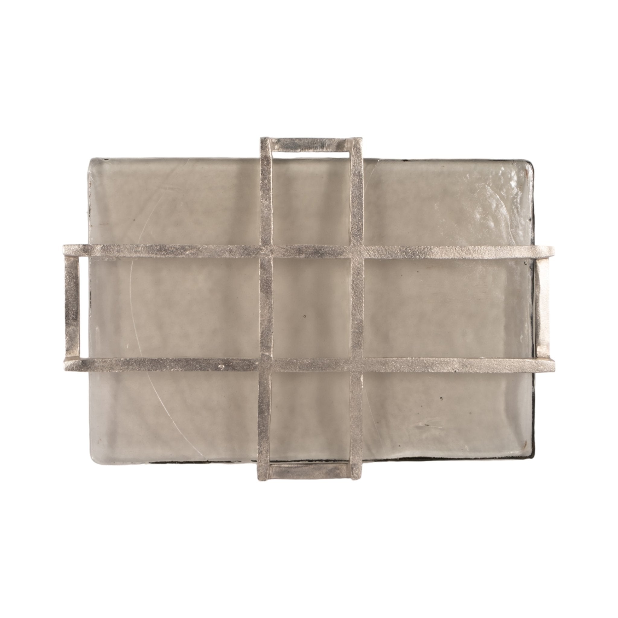 19" Kingston Silver Rectangle Tray Table Decors| Sagebrook Home