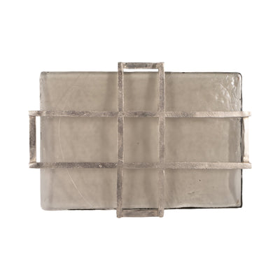 19" Kingston Silver Rectangle Tray - Al Rugaib Furniture
