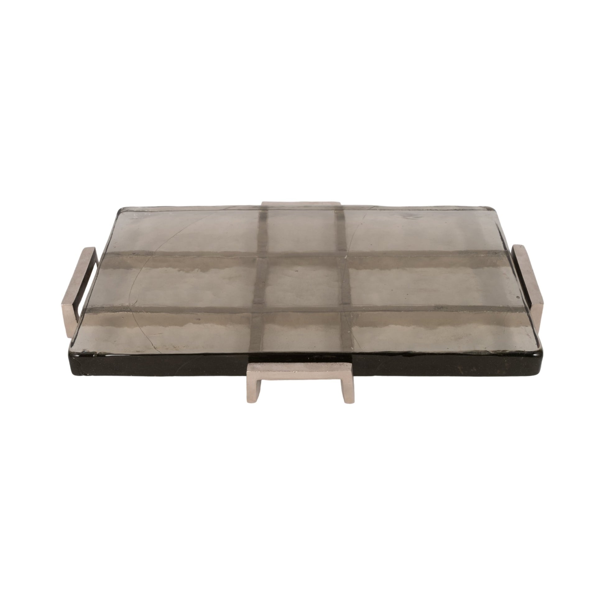 19" Kingston Silver Rectangle Tray Table Decors| Sagebrook Home