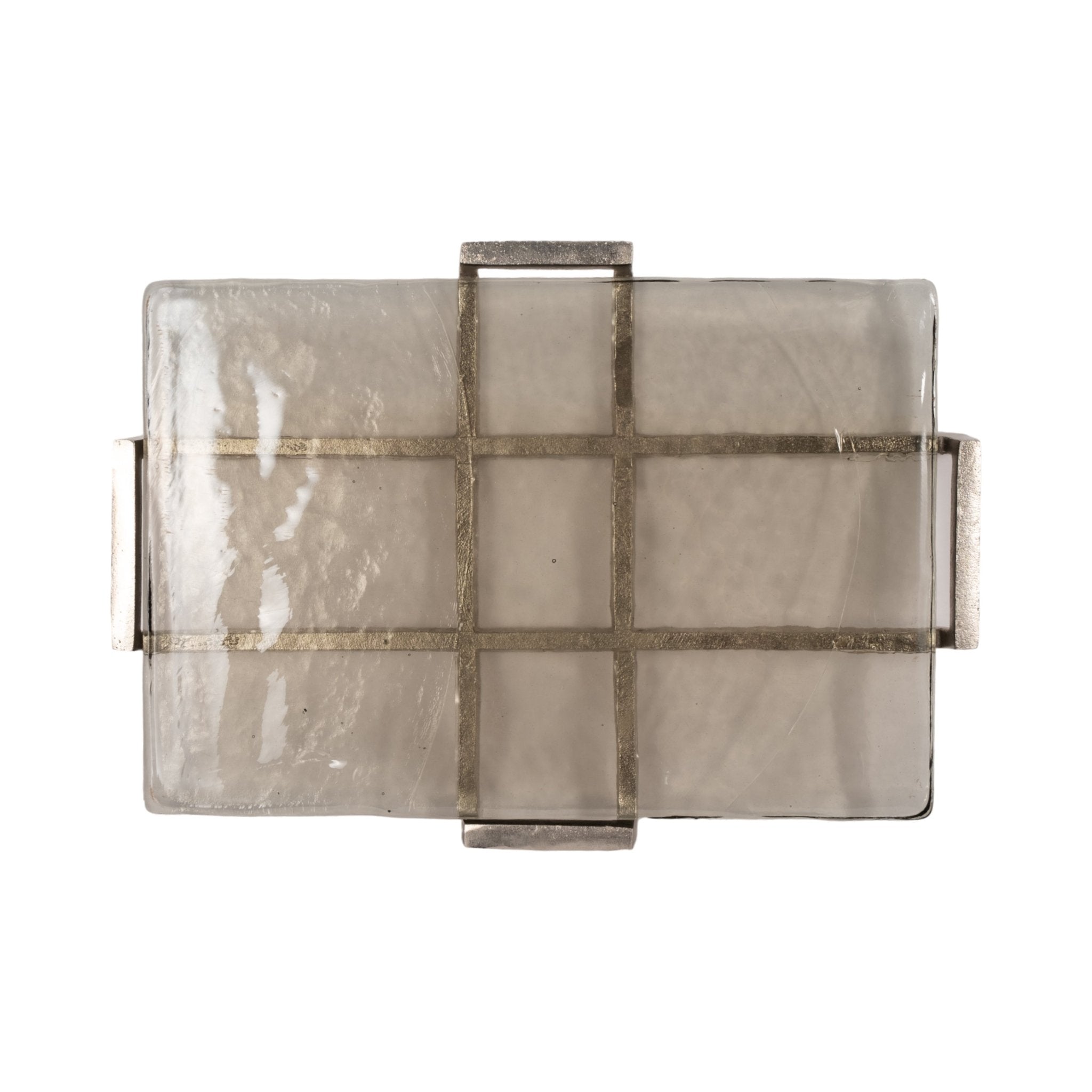 19" Kingston Silver Rectangle Tray Table Decors| Sagebrook Home