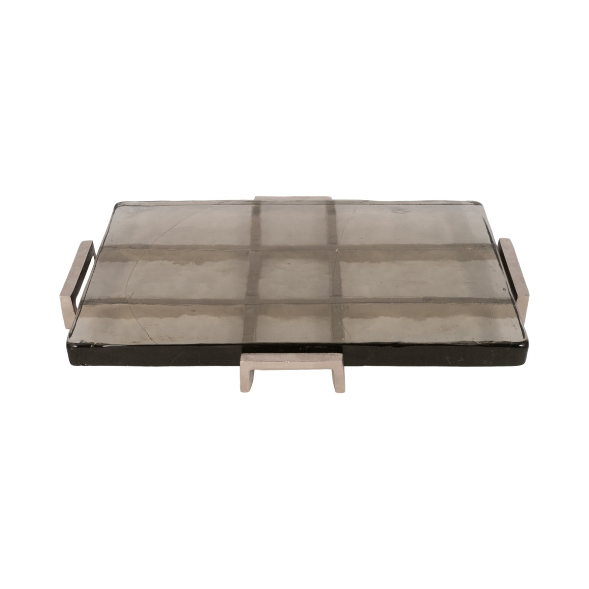 19" Kingston Silver Rectangle Tray Table Decors| Sagebrook Home