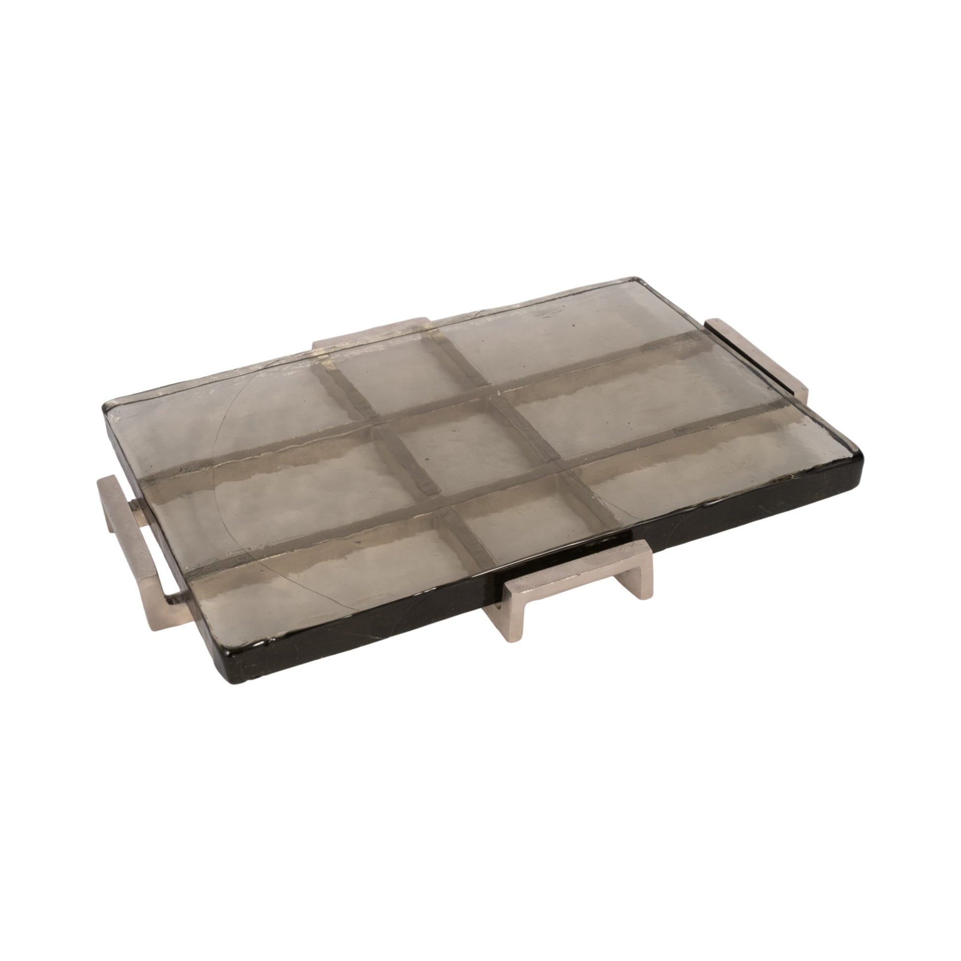 19" Kingston Silver Rectangle Tray Table Decors| Sagebrook Home