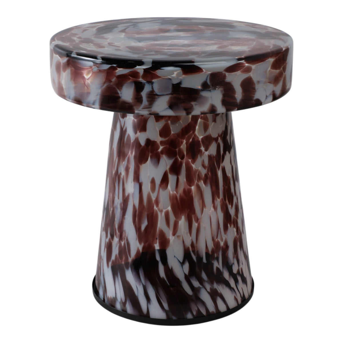 19" Platar Dapple Art Glass Table, Brown Accent & End Tables| Sagebrook Home