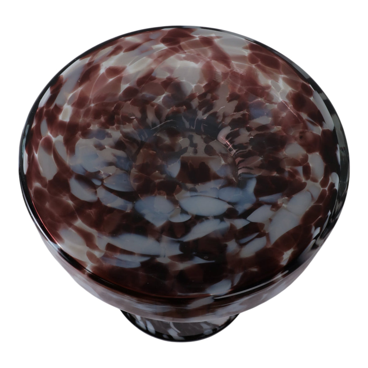 19" Platar Dapple Art Glass Table, Brown Accent & End Tables| Sagebrook Home