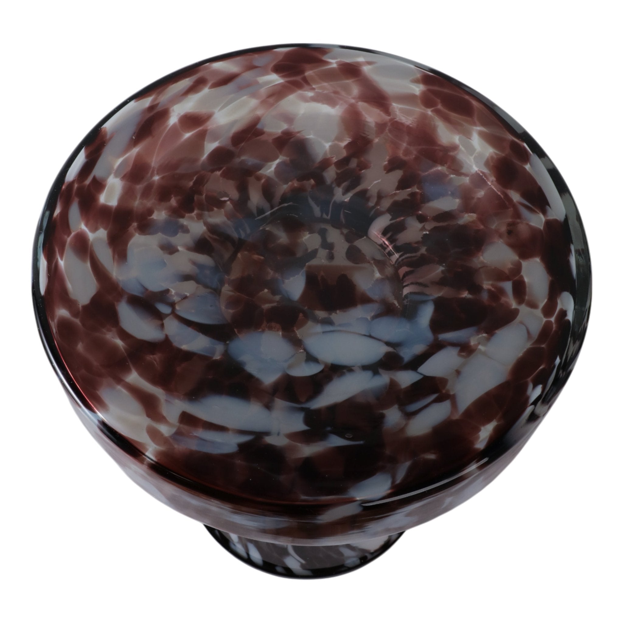 19" Platar Dapple Art Glass Table, Brown Accent & End Tables| Sagebrook Home