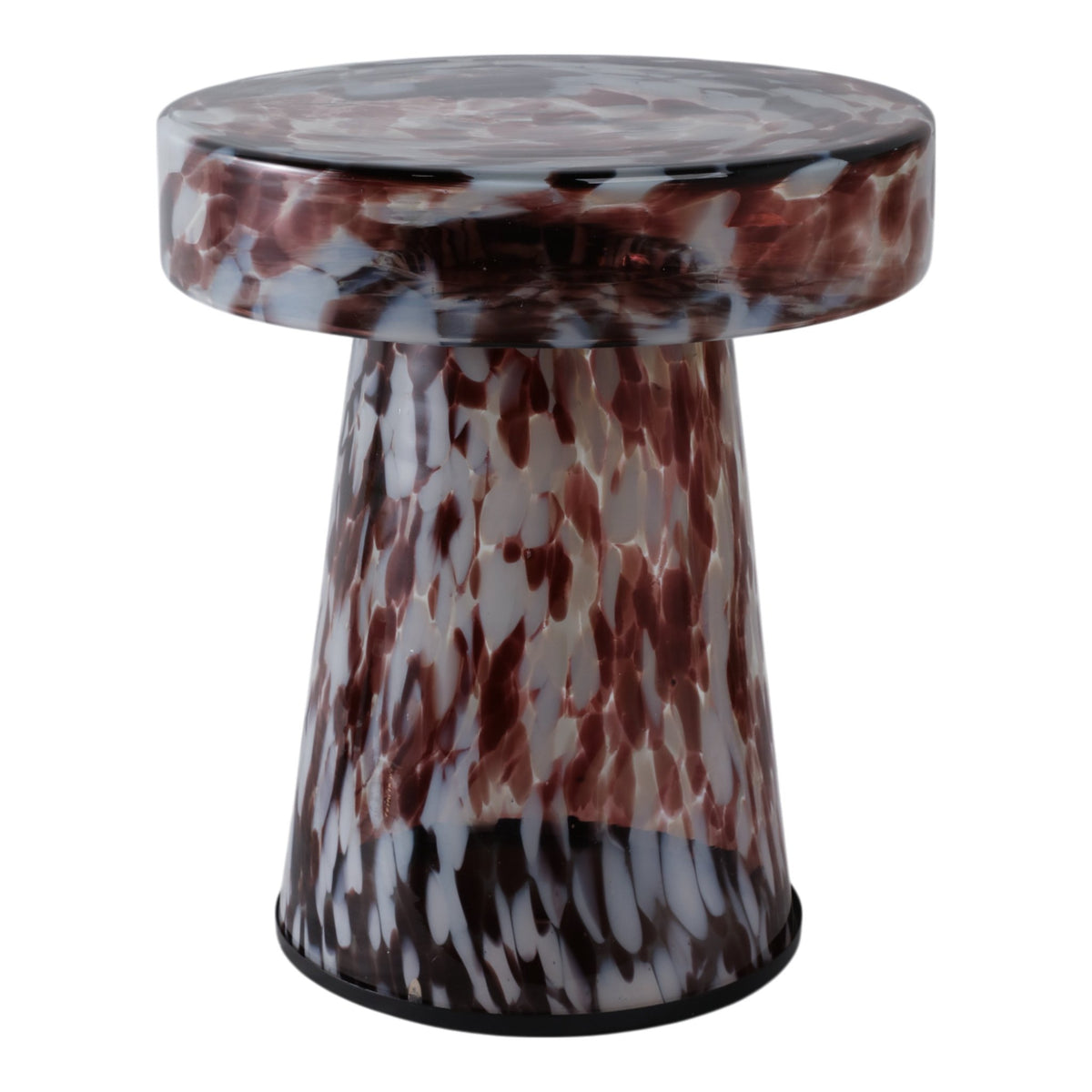 19" Platar Dapple Art Glass Table, Brown Accent & End Tables| Sagebrook Home