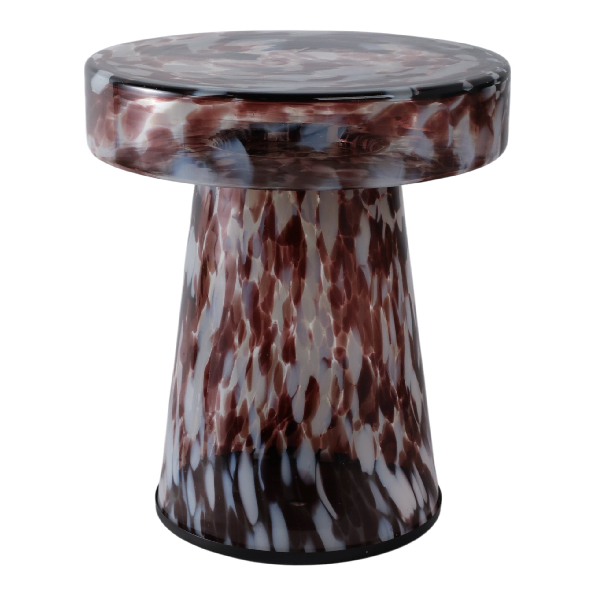 19" Platar Dapple Art Glass Table, Brown Accent & End Tables| Sagebrook Home