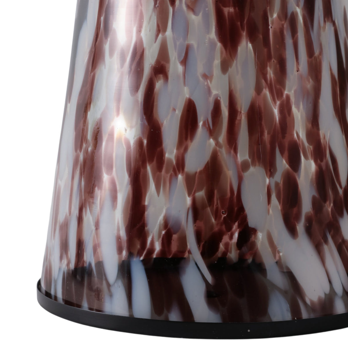 19" Platar Dapple Art Glass Table, Brown Accent & End Tables| Sagebrook Home