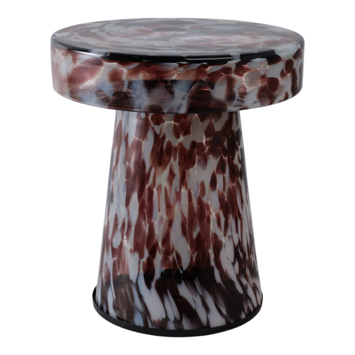 19" Platar Dapple Art Glass Table, Brown Accent & End Tables| Sagebrook Home