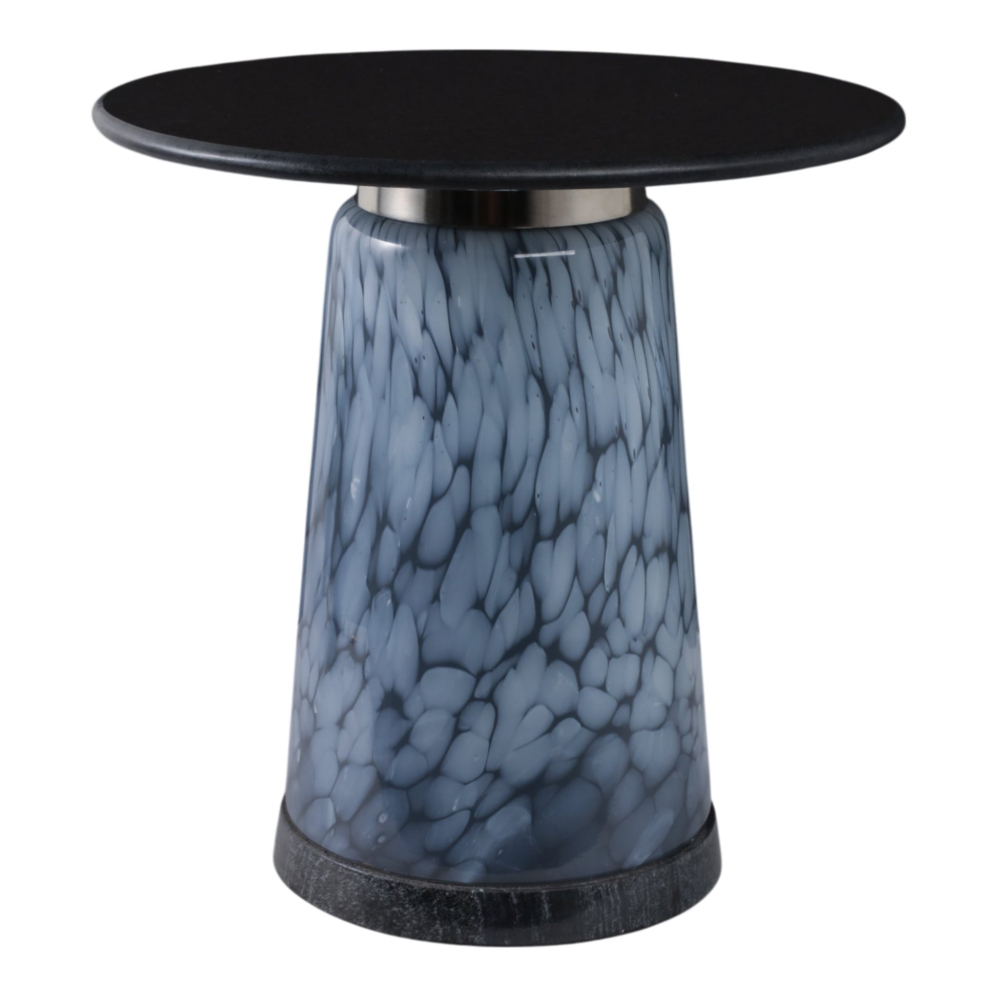 19" Posados Tall Art Table W/marble Top, Blue Accent & End Tables| Sagebrook Home