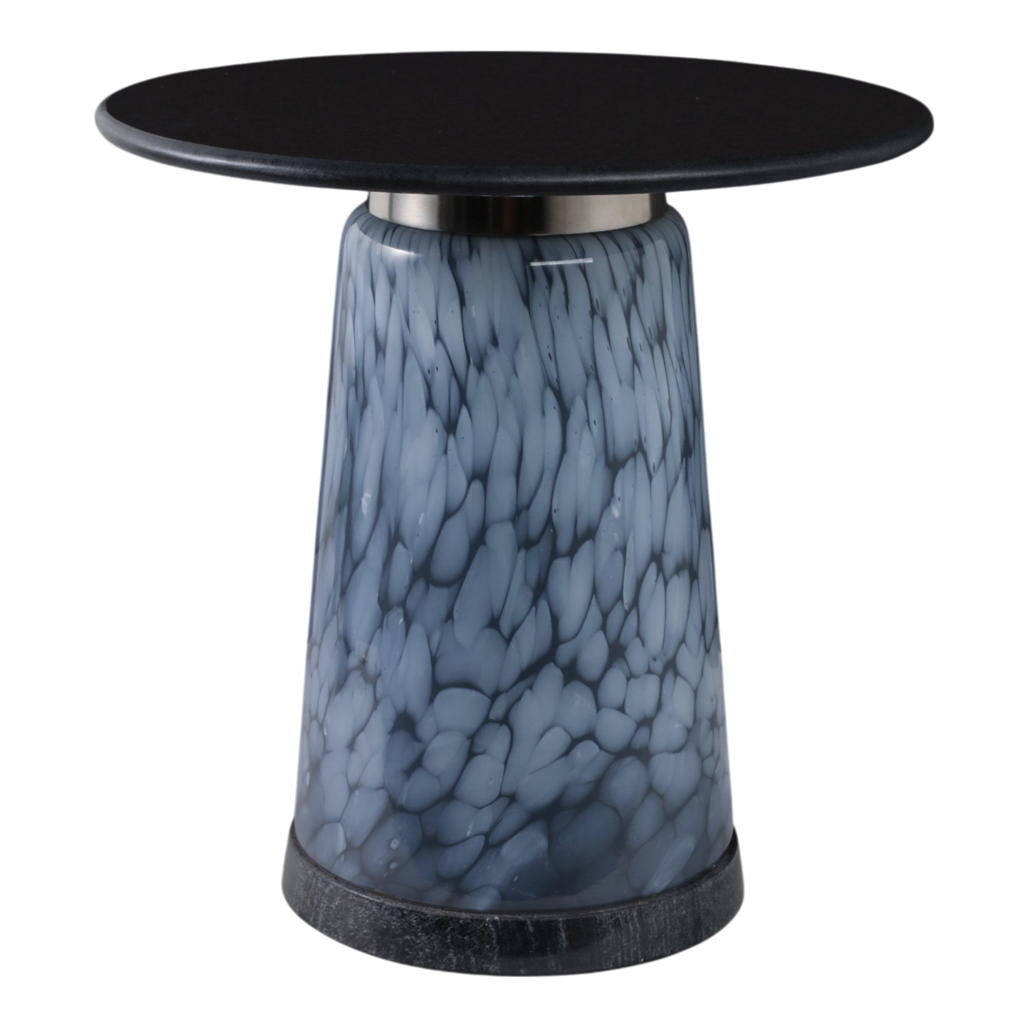 19" Posados Tall Art Table W/marble Top, Blue Accent & End Tables| Sagebrook Home
