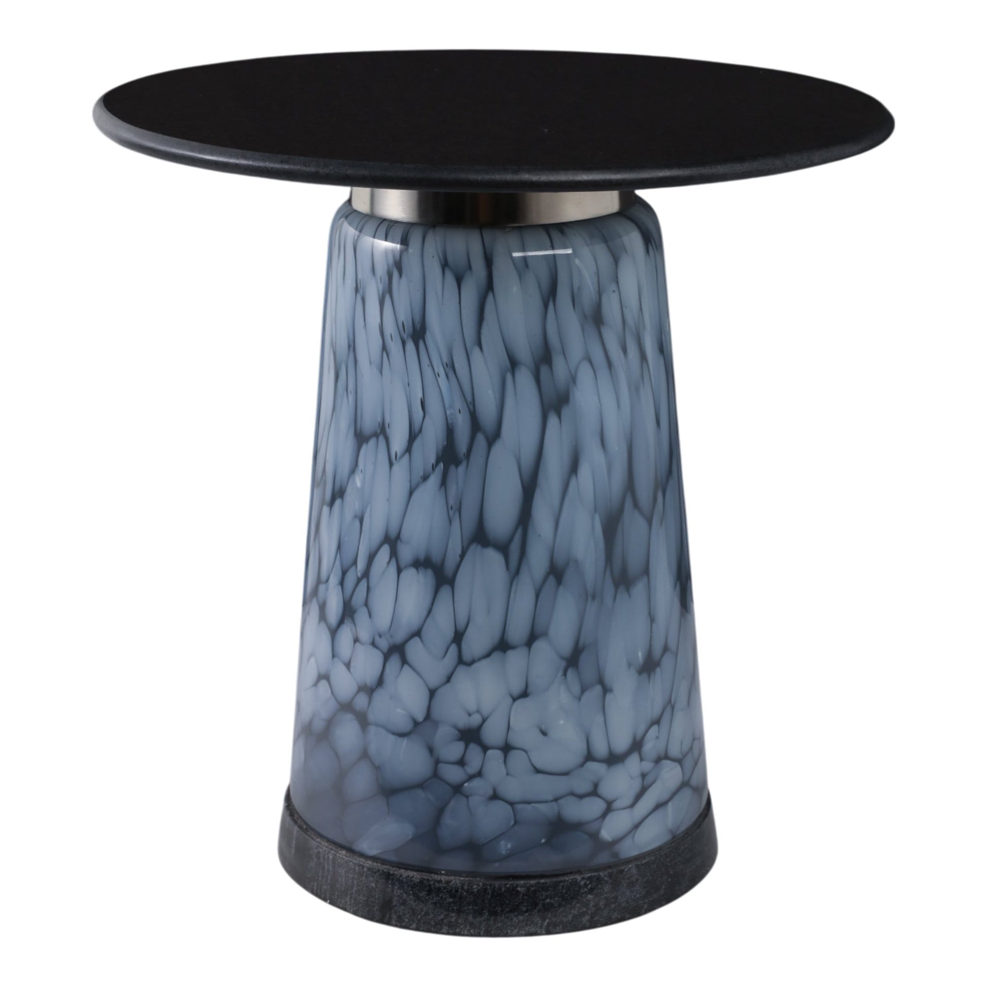19" Posados Tall Art Table W/marble Top, Blue Accent & End Tables| Sagebrook Home
