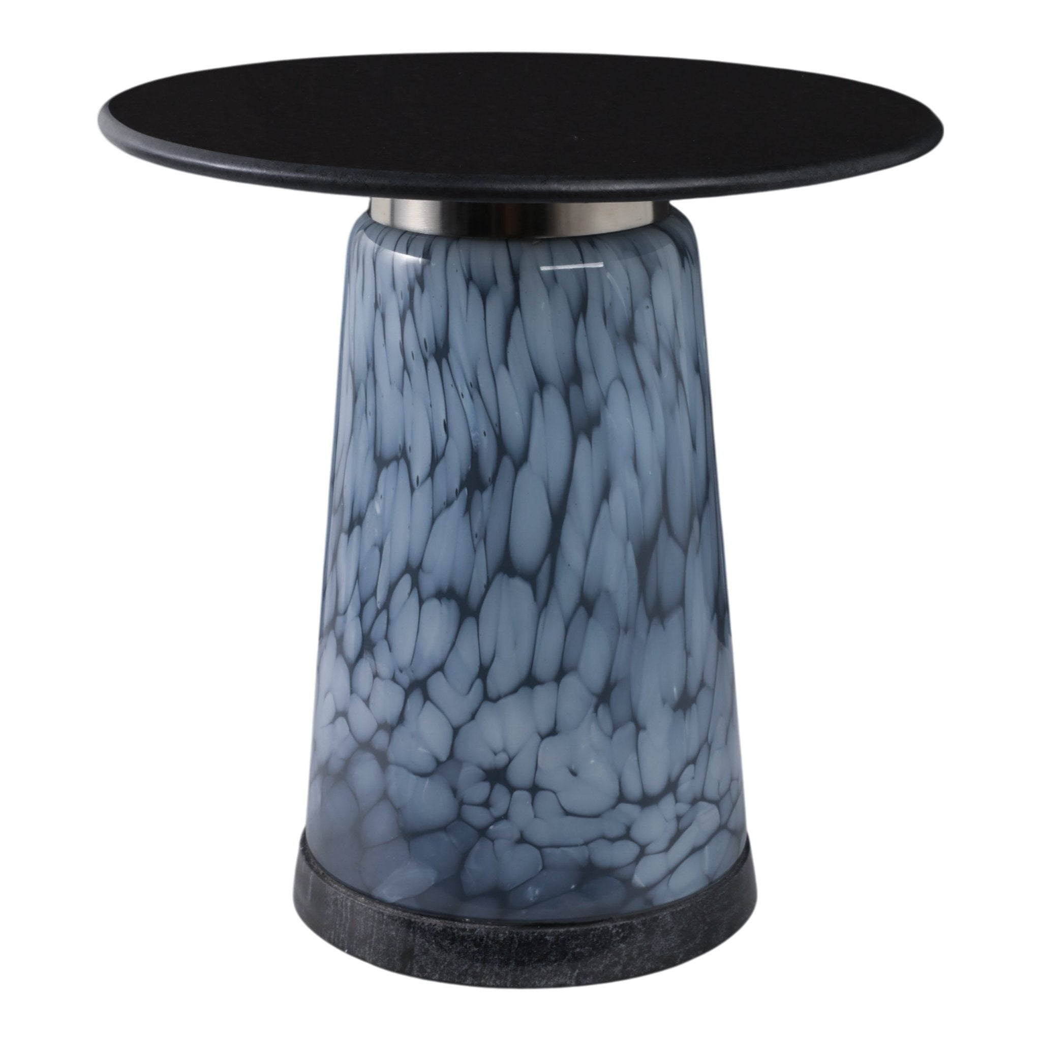 19" Posados Tall Art Table W/marble Top, Blue Accent & End Tables| Sagebrook Home