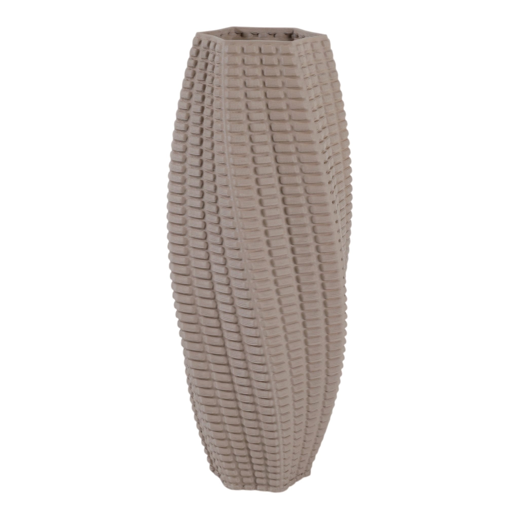 19" Ronoak Large 3d Printed Vase, Gray Vases and Jars| Sagebrook Home