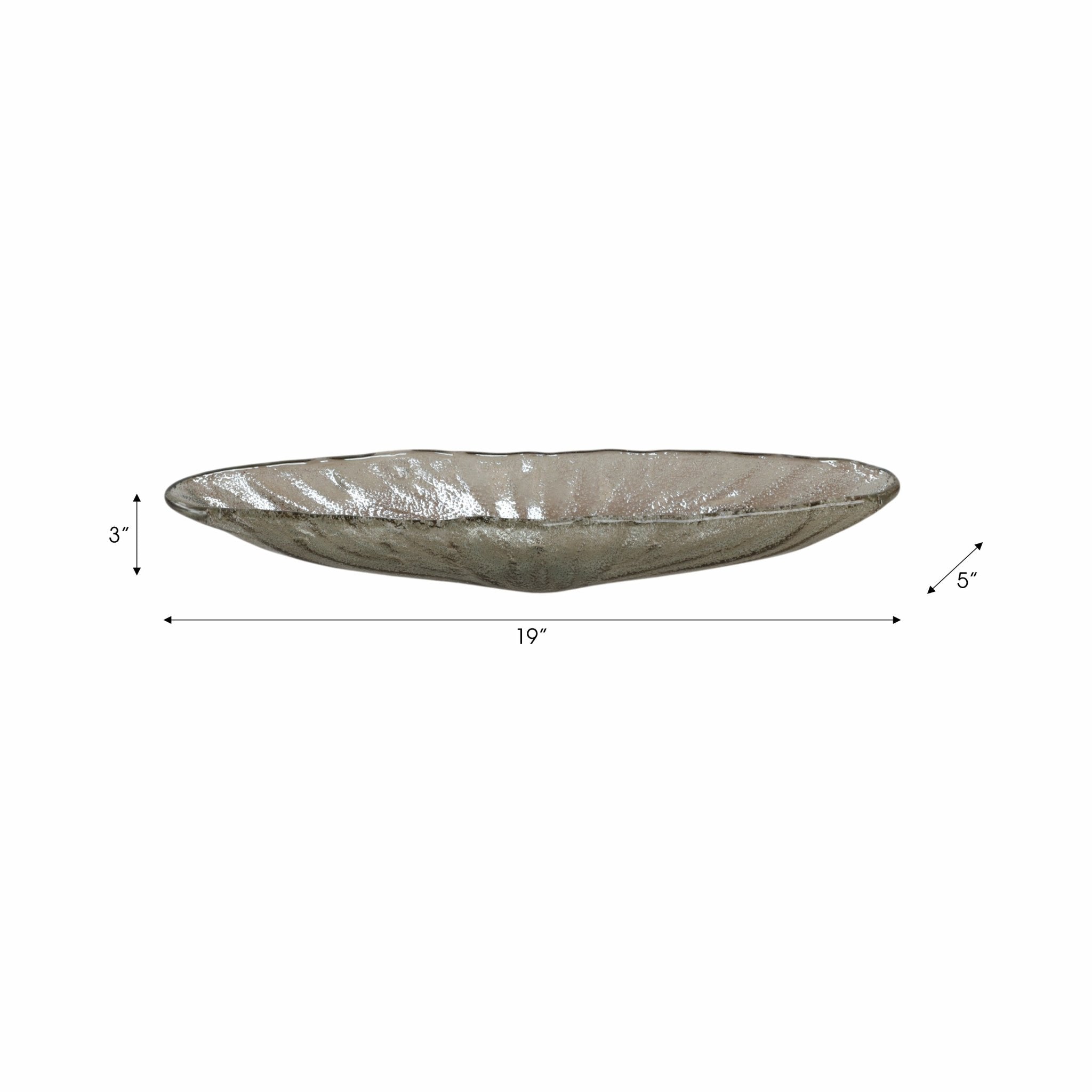 19" Salerno Small Itlalian Art Glass Tray Table Decors| Sagebrook Home