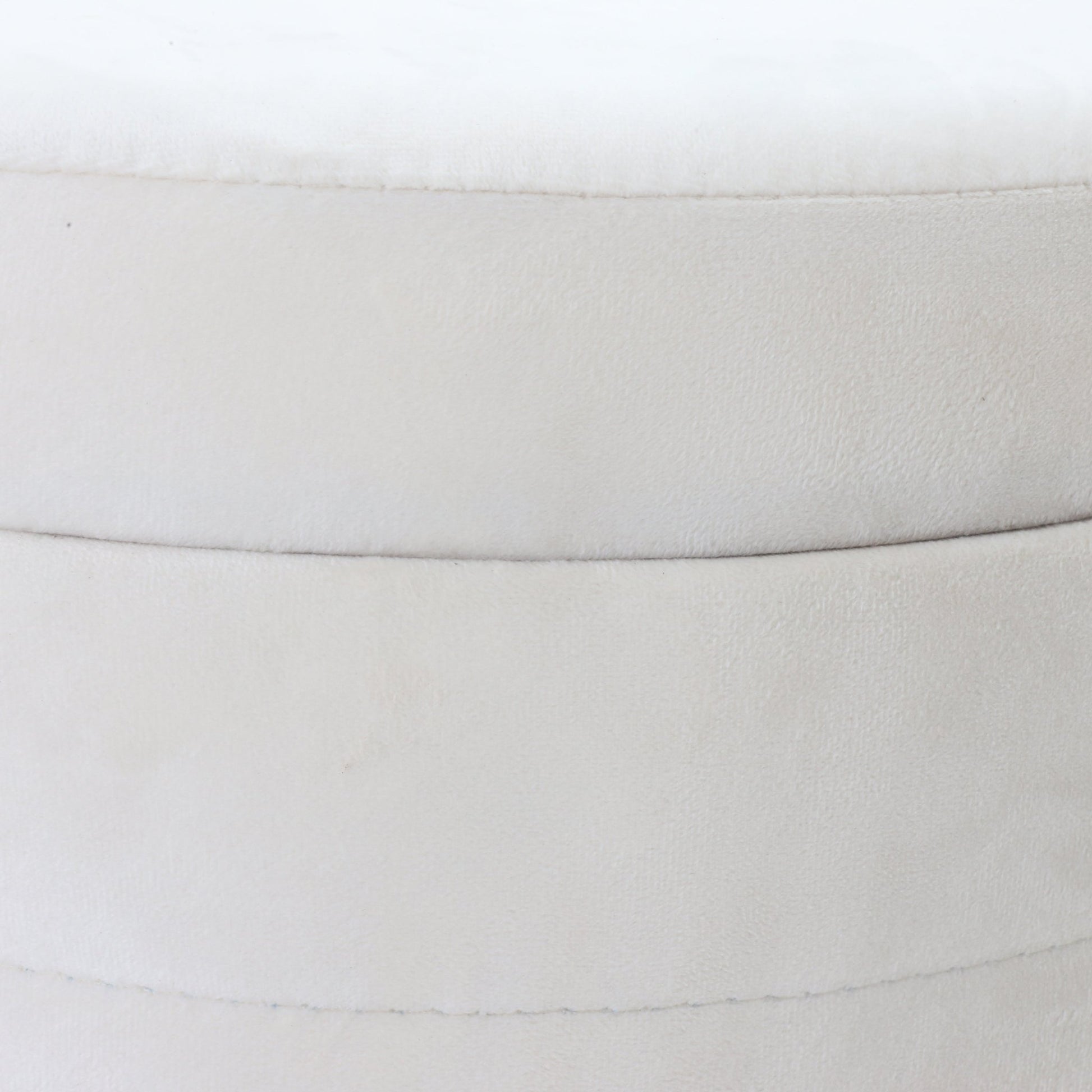 19" Stirling Cream Velvet Storage Stool Stools| Sagebrook Home