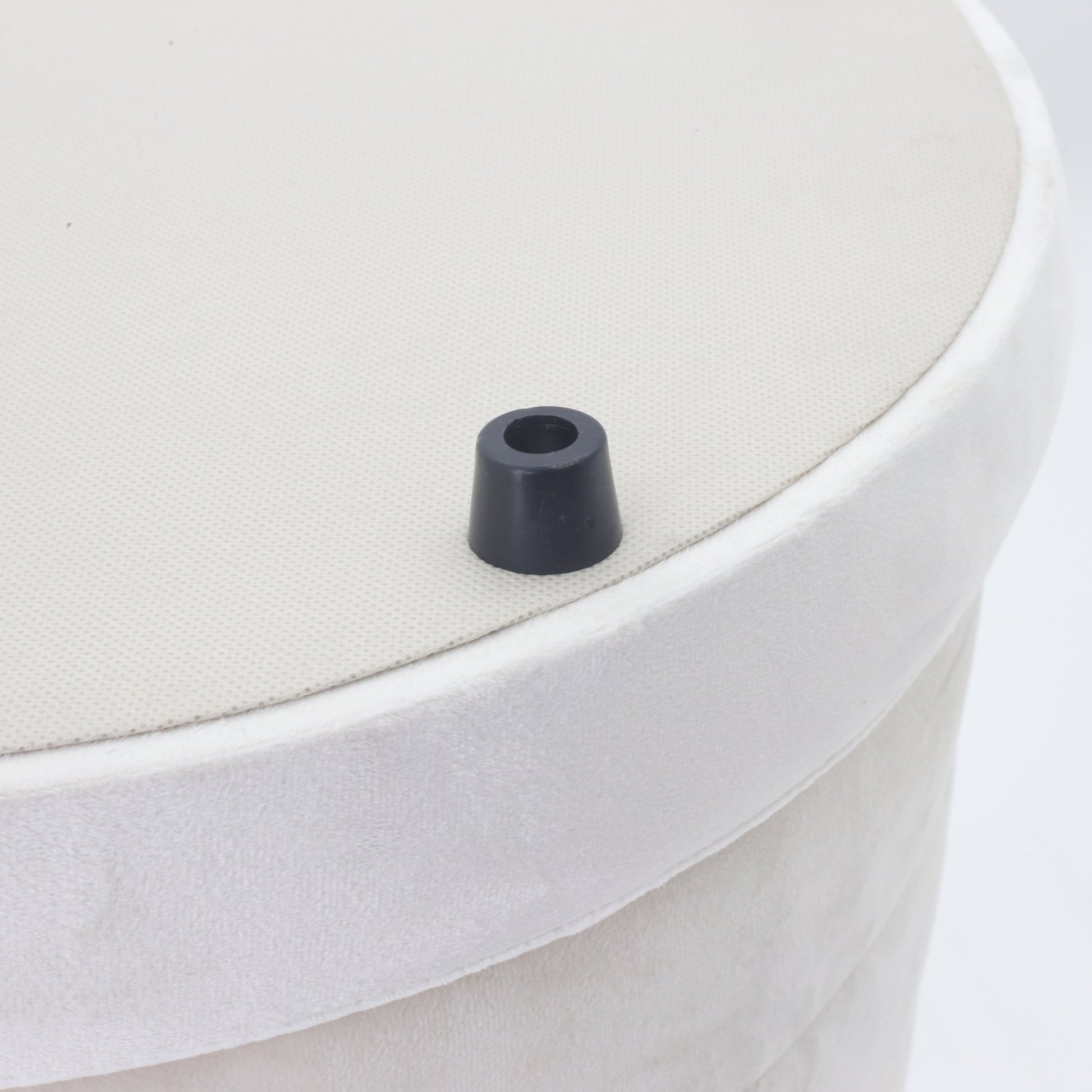 19" Stirling Cream Velvet Storage Stool Stools| Sagebrook Home