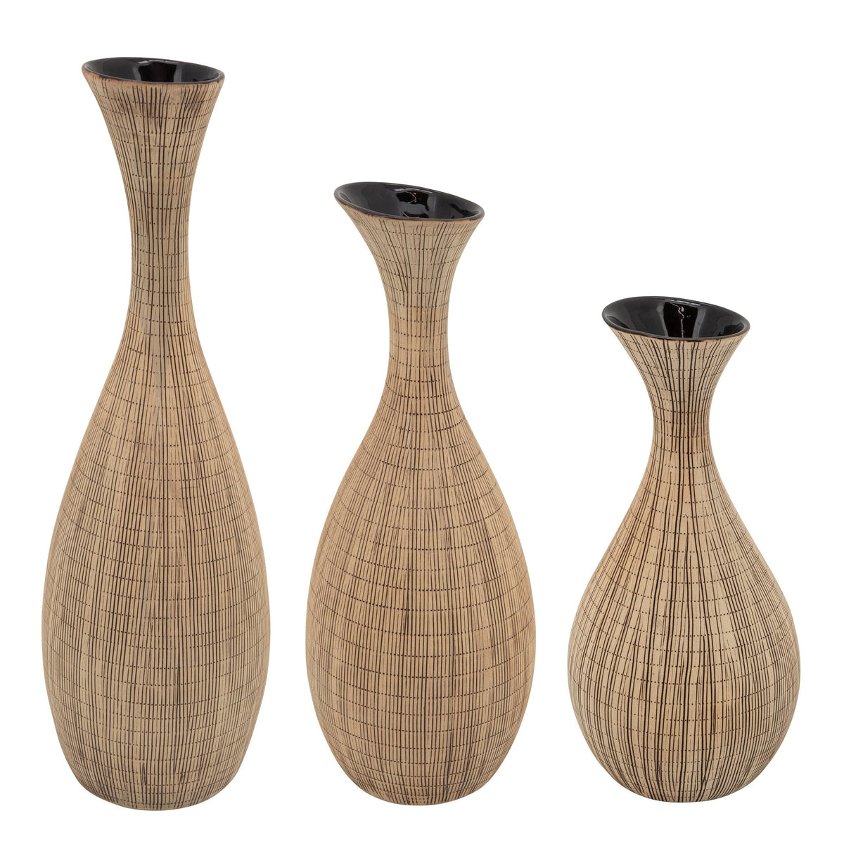 19" TEXTURED VASE, CREAM Vases and Jars| Sagebrook Home
