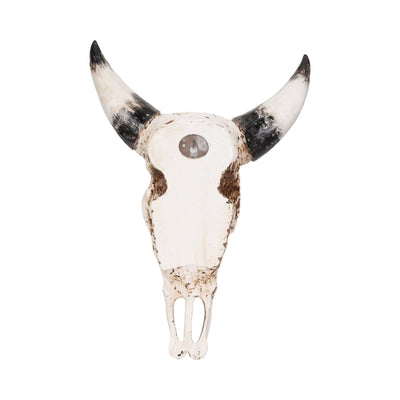 19" Western Bull Skull, Brown - Al Rugaib Furniture