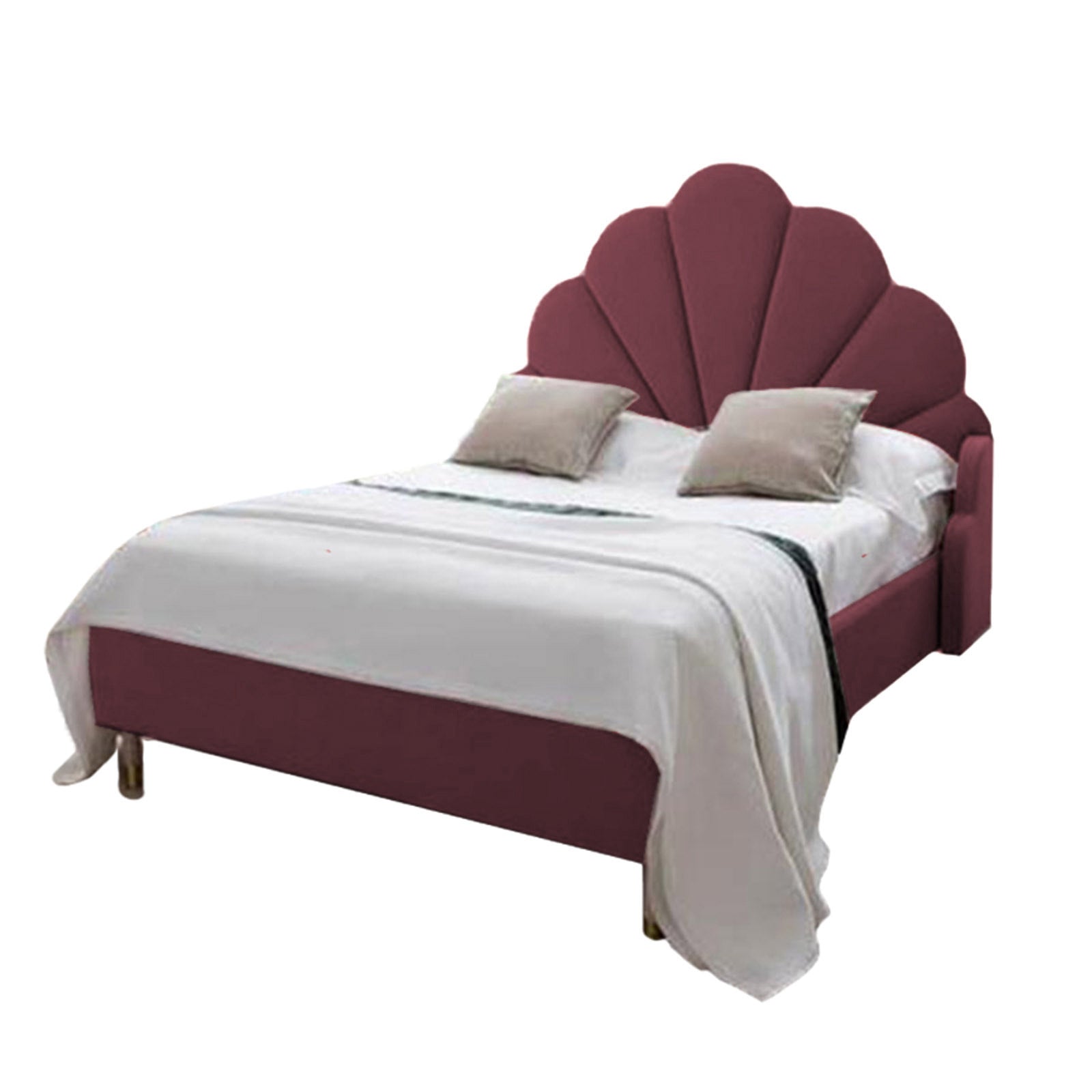 In House | Al Dimashqi Bed Frame Linen Dark Pink 200x180
