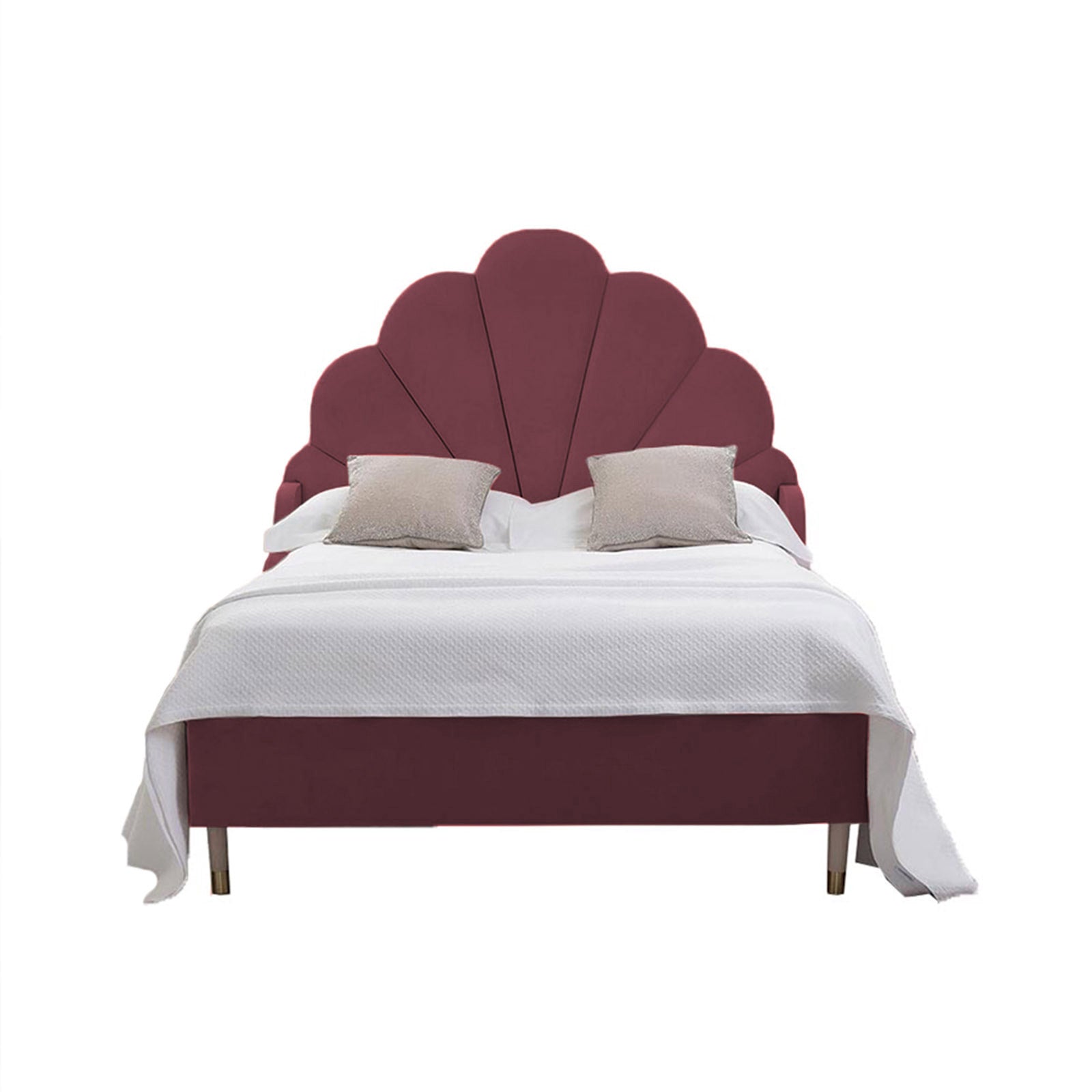 In House | Al Dimashqi Bed Frame Linen Dark Pink 200x180