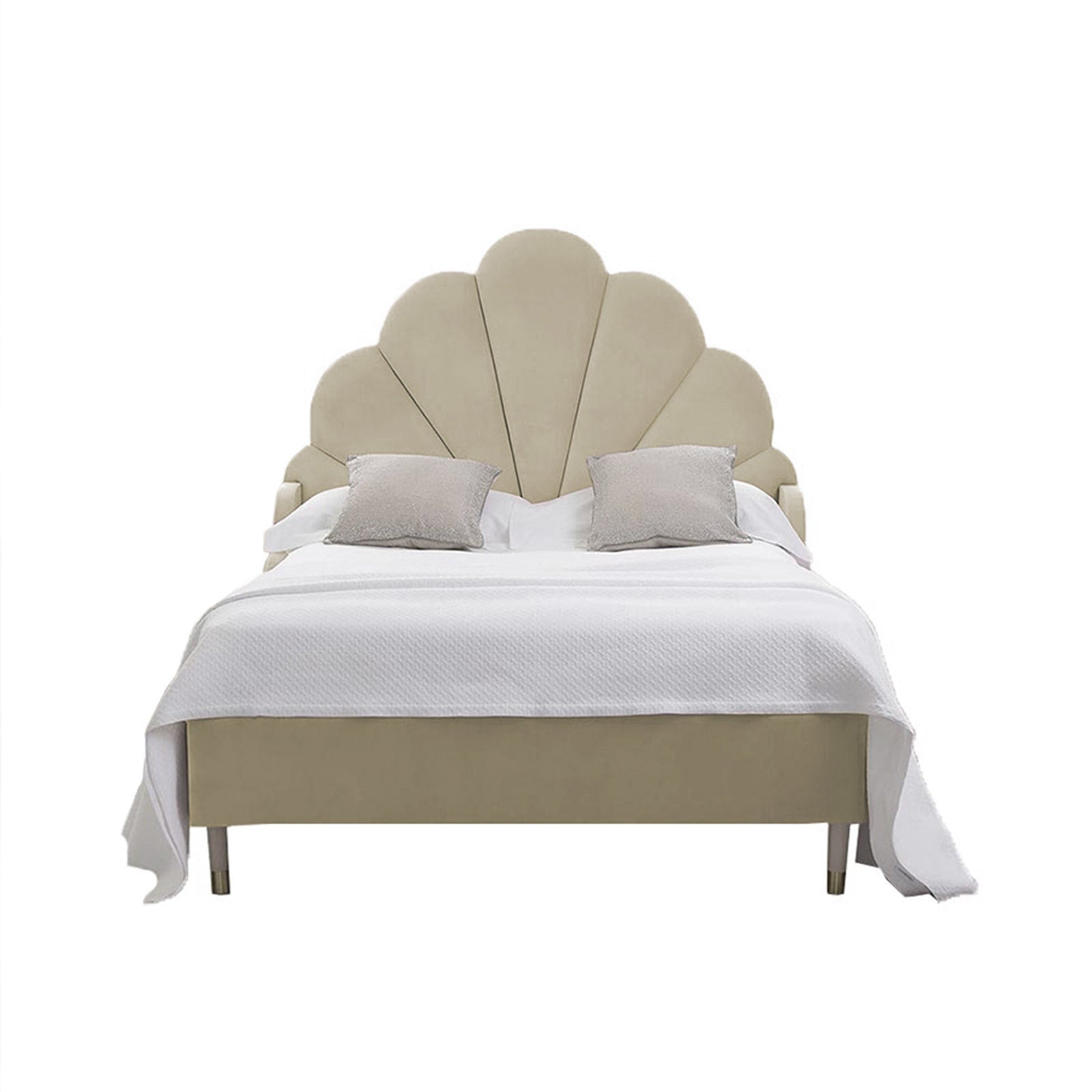 In House | Al Dimashqi Bed Frame Linen Ivory 200x180